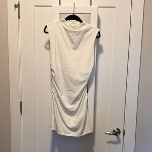 Wild Fable Sleeveless White Draped Women's Dress Size L